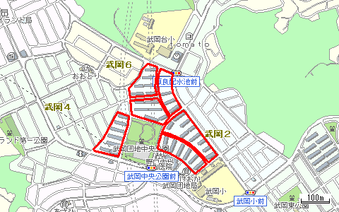 武岡住宅(第一)位置図