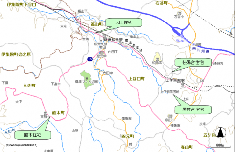 松元地区住宅位置図