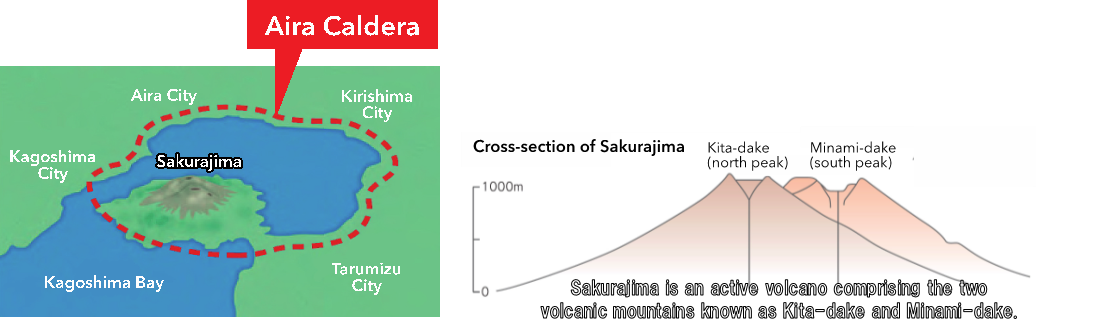 Cross-section of Sakurajima