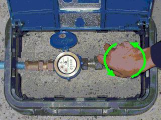 ハンドル式止水栓の写真
