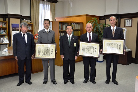 感謝状贈呈式（平成27年11月4日）