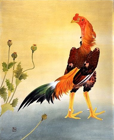 満田天民《軍鶏》
