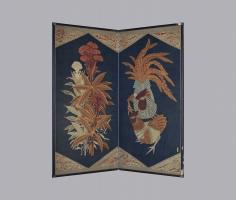 寺尾作次郎「鶏と鶏花」