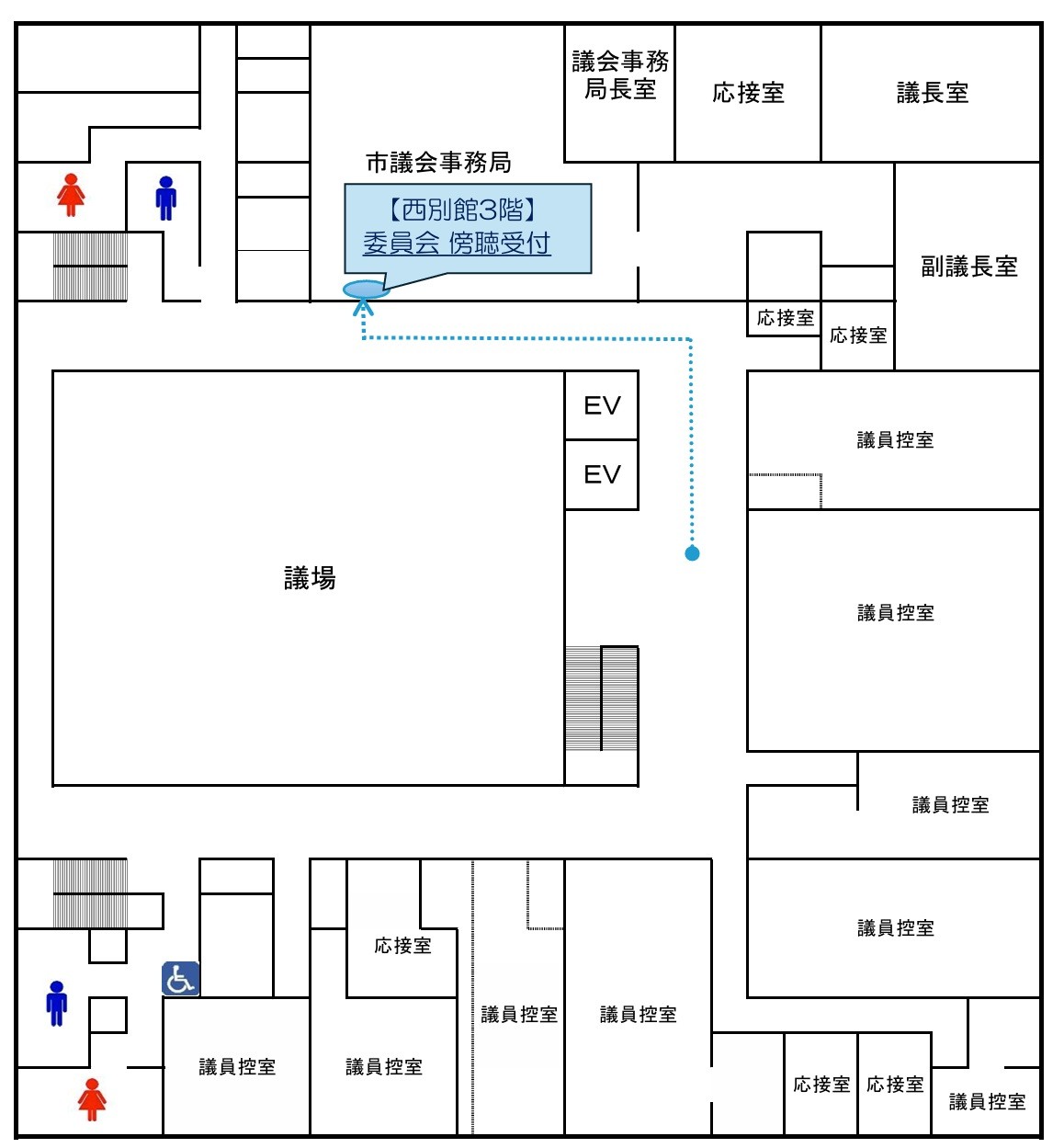 西別館3階配置図（R8.6)