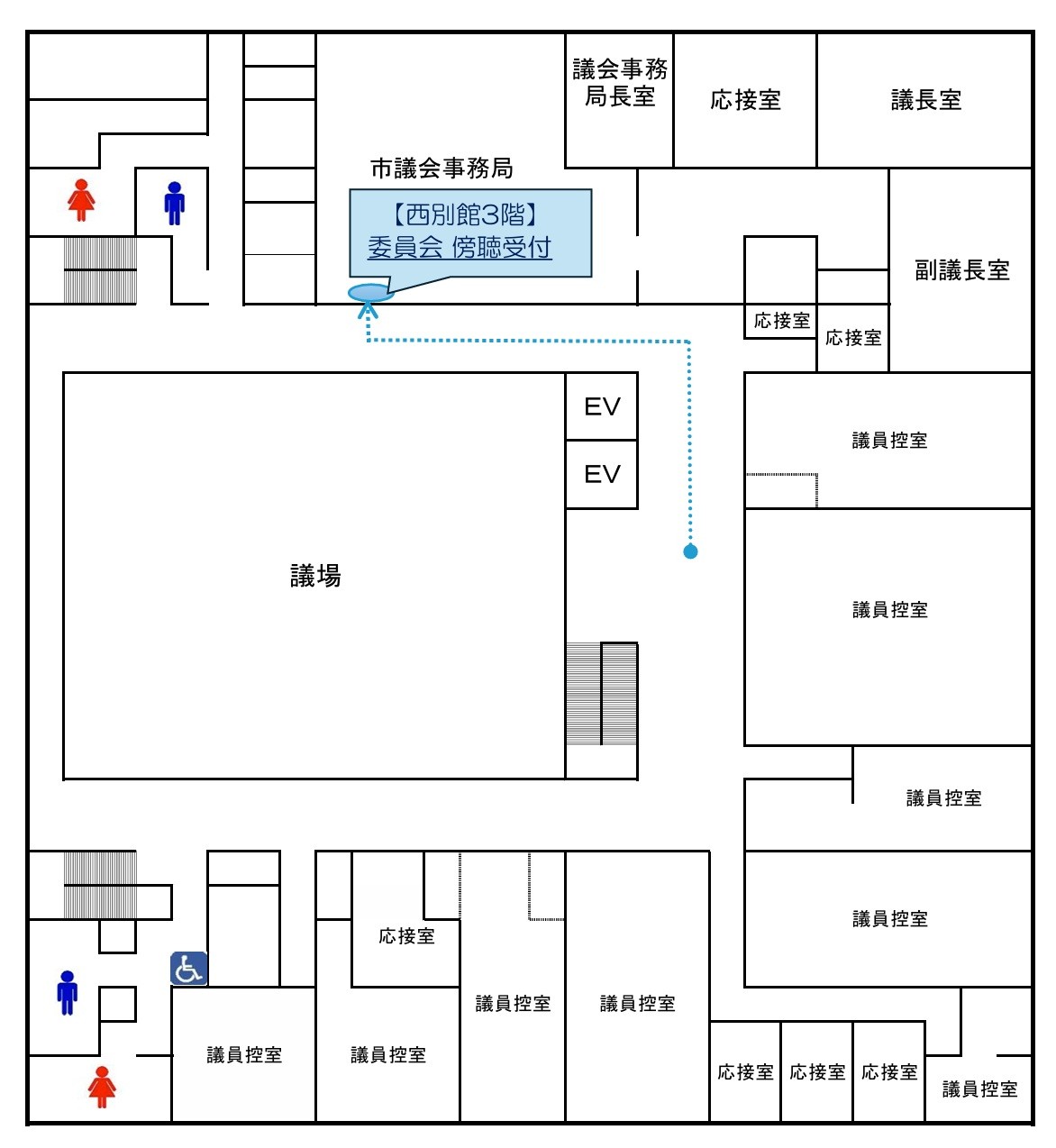 西別館3階配置図（R8.7）