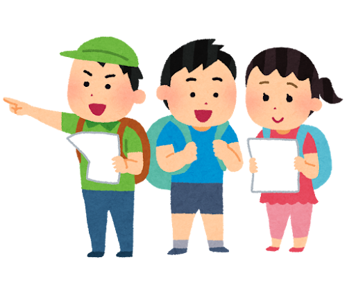 探検中