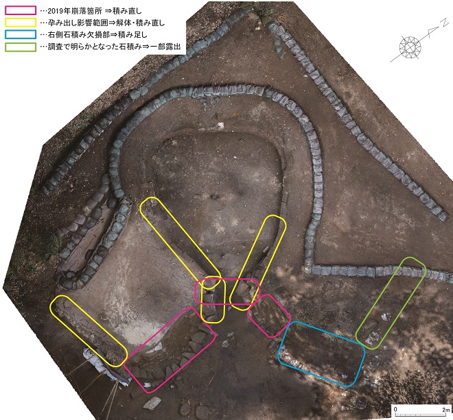 炭窯の復旧イメージ図