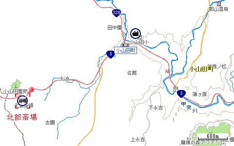 北部斎場位置図（iマップ)