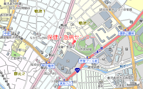 保健急病センター周辺図