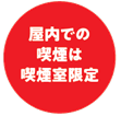 屋内での喫煙は喫煙室限定