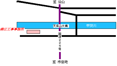 錦江工事事務所位置図