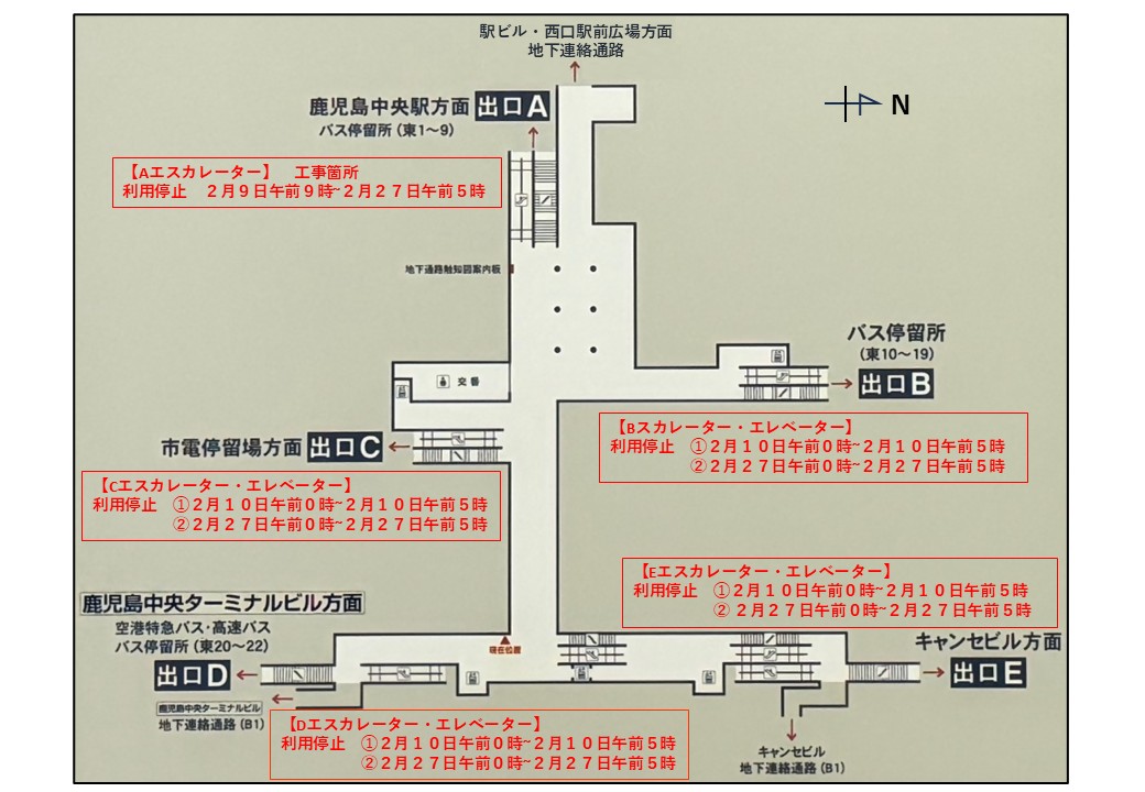 地下通路平面図