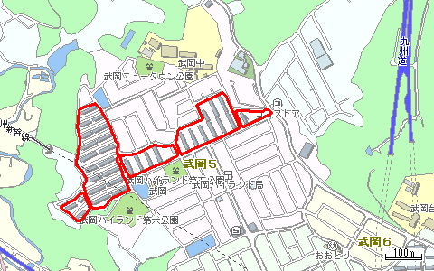 武岡住宅(第三)位置図