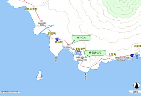 桜島地区住宅位置図(下)