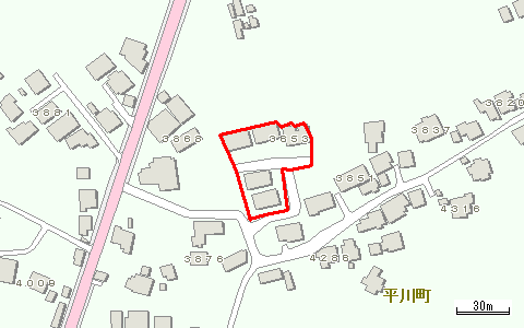 平川住宅位置図