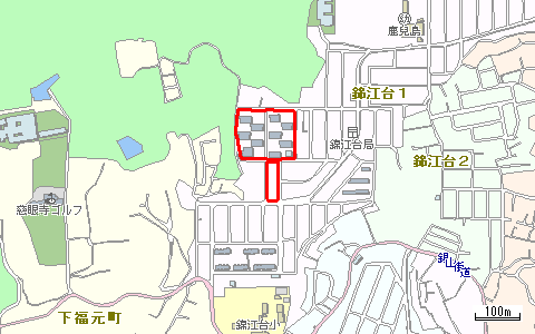 錦江台住宅(第二)位置図