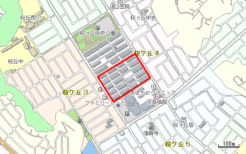 桜ヶ丘住宅位置図