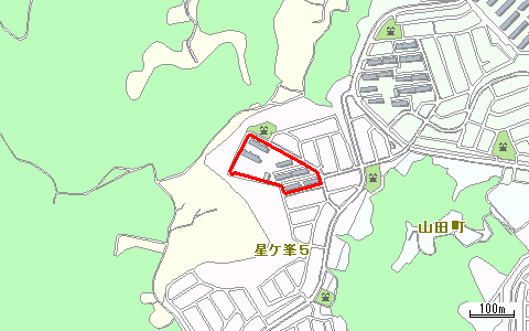 星ヶ峯住宅(第四・木造)位置図