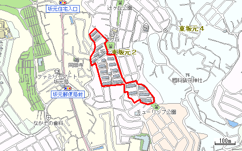 辻ヶ丘住宅位置図