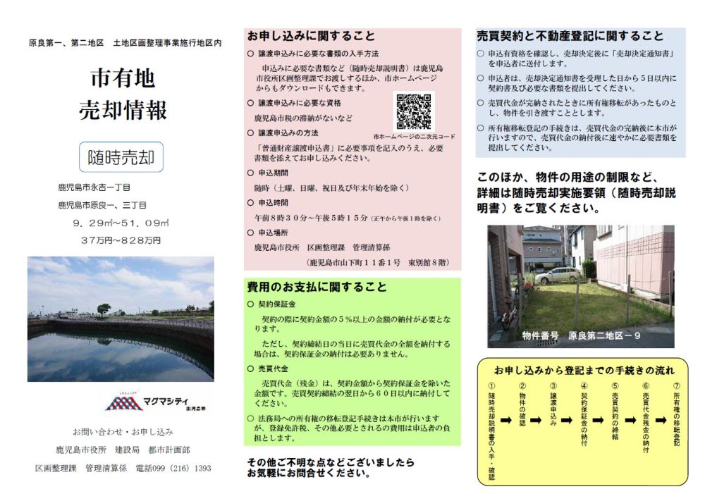 市有地売却情報リーフレット1