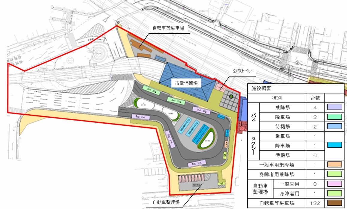 駅前広場平面図