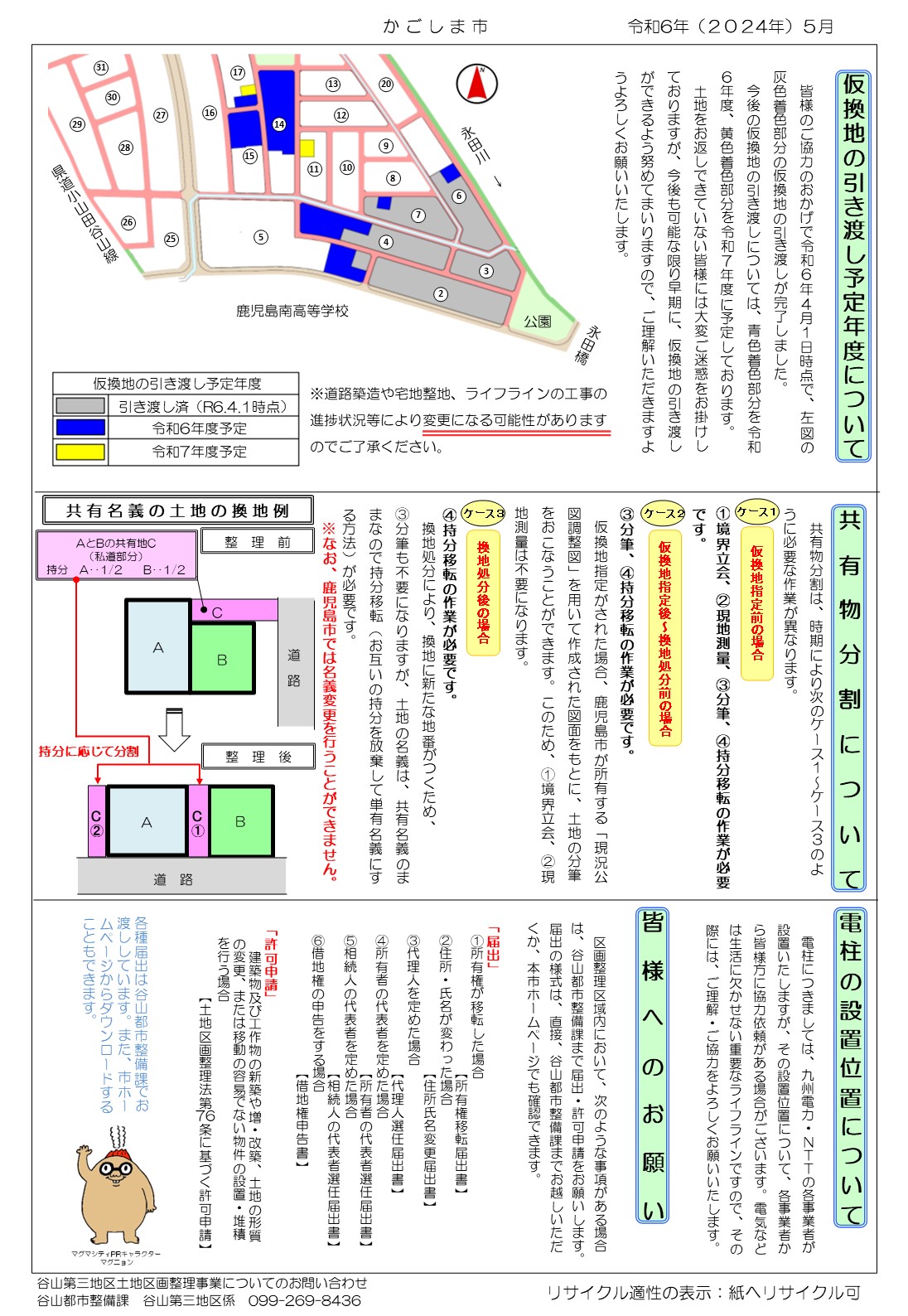 谷山第三地区区画整理だより23号（裏）