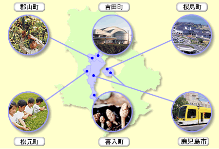 1市5町の地図