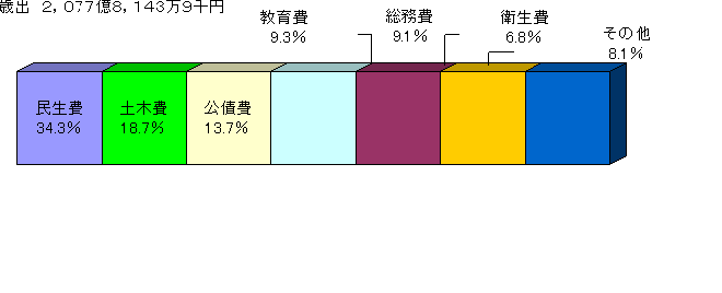 平成20年度歳出決算グラフ