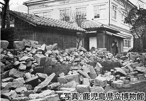 鹿児島市街地の地震被害
