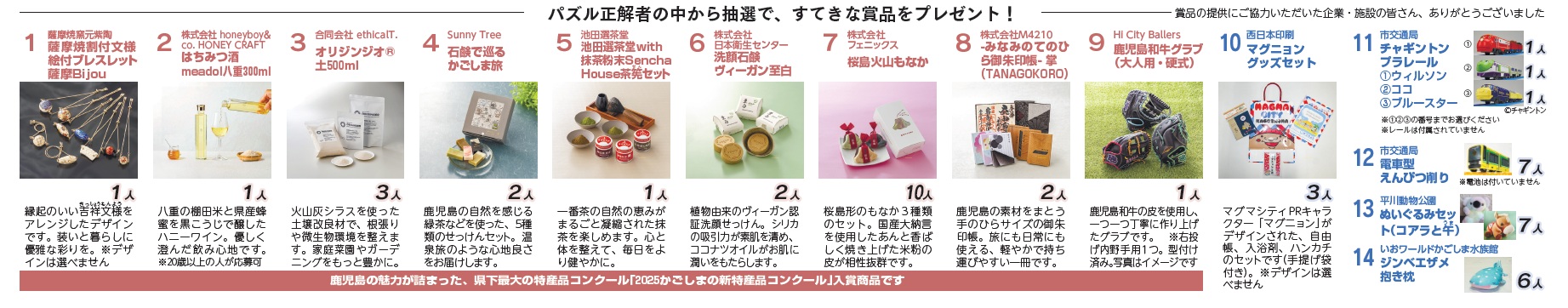 令和8年1月号新春パズル景品