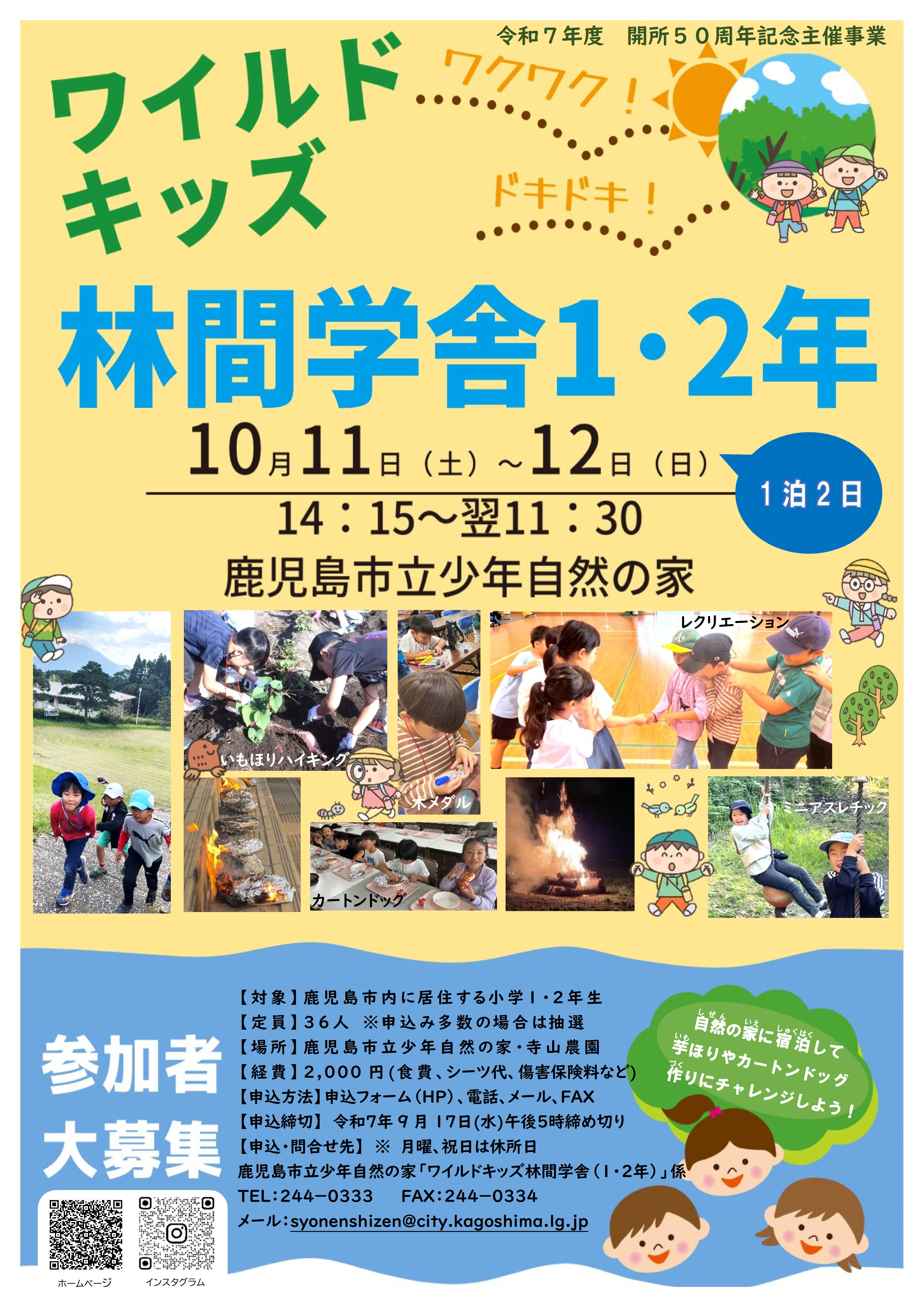 ワイルドキッズ林間学舎12チラシ