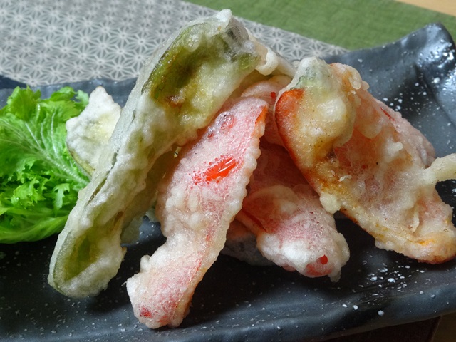 ピーマンの種まで美味しい天ぷら