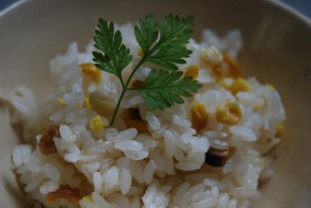 シャキシャキとうもろこしご飯