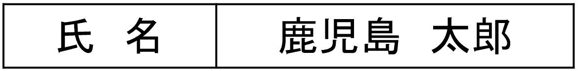 従来の氏名欄