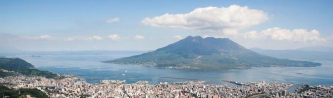 桜島と錦江湾