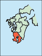 鹿児島県を示した図